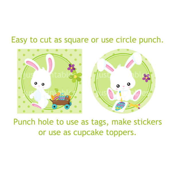 Easter bunny tags sample