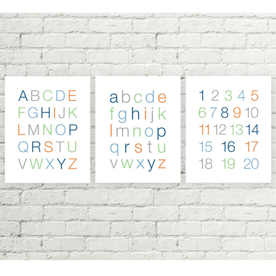 Boys Alphabet and Numbers Printable Art
