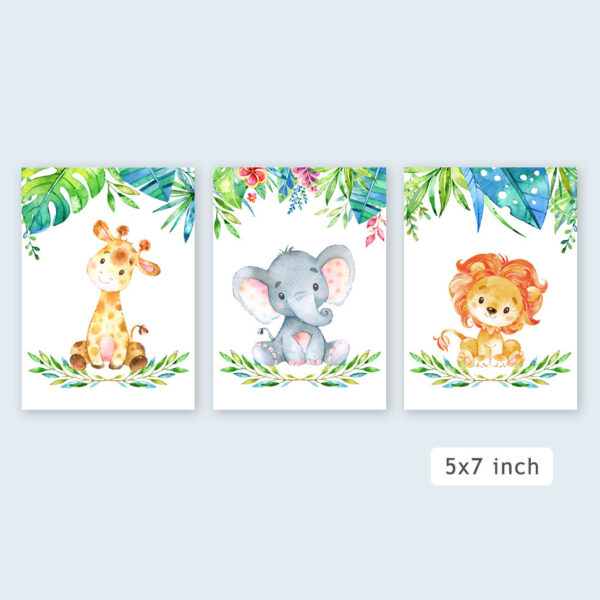 Safari Printable Nursery Art 5x7
