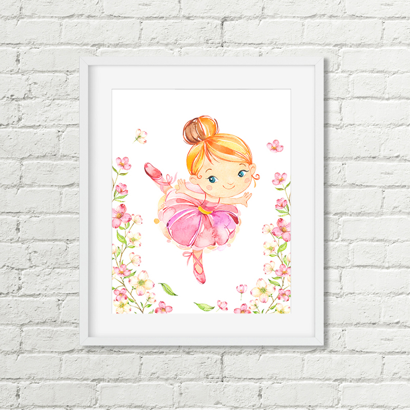 Blonde Ballerina Printable Wall Art
