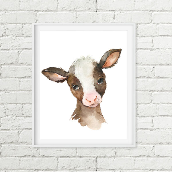 Brown Cow Farm Animal Printable Art