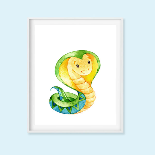Cobra Snake Printable Nursery Art