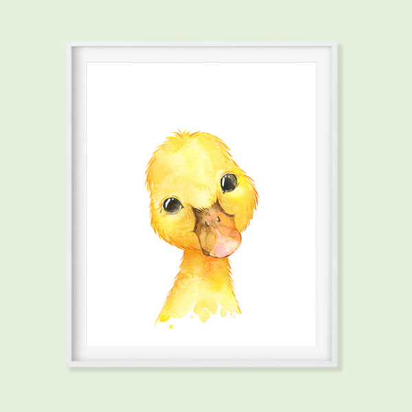 Baby Duck Farm Animal Printable Nursery Art