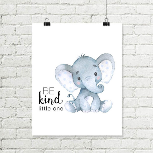Blue Elephant Be Kind Little One
