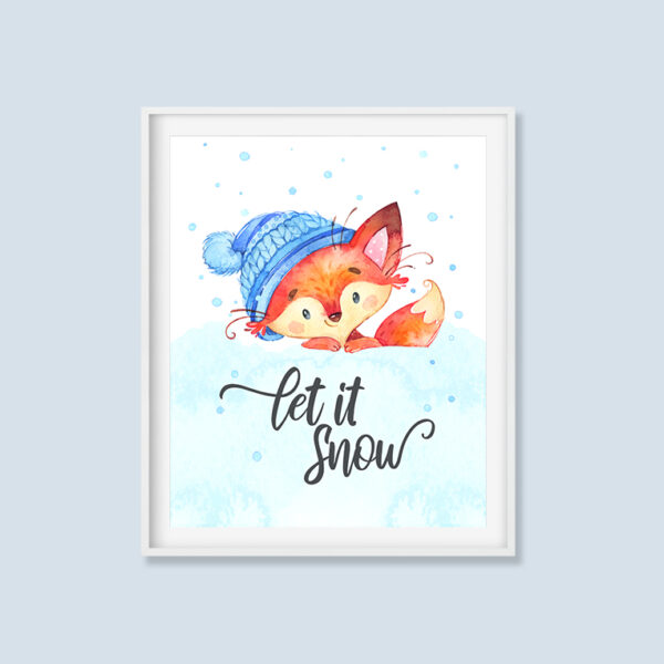 Fox Let It Snow Printable Art