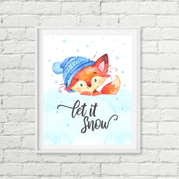 Fox Let It Snow Printable Art