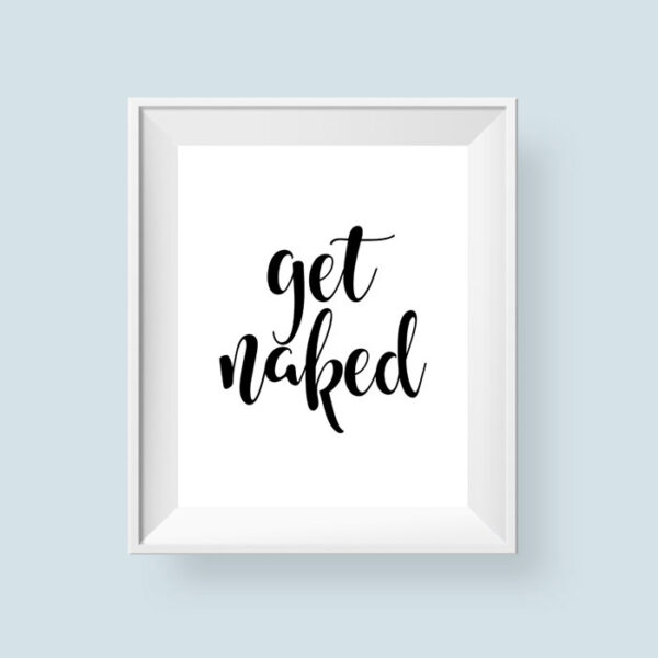 Get Naked Printable Bathroom Art