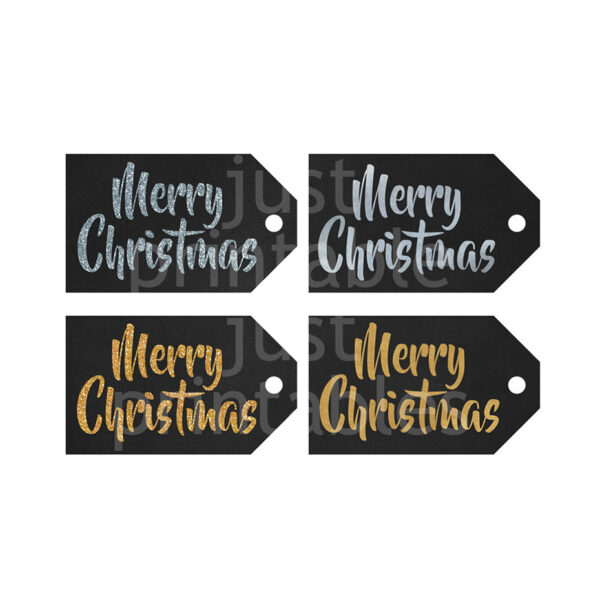 Printable Gift Tags Silver & Gold