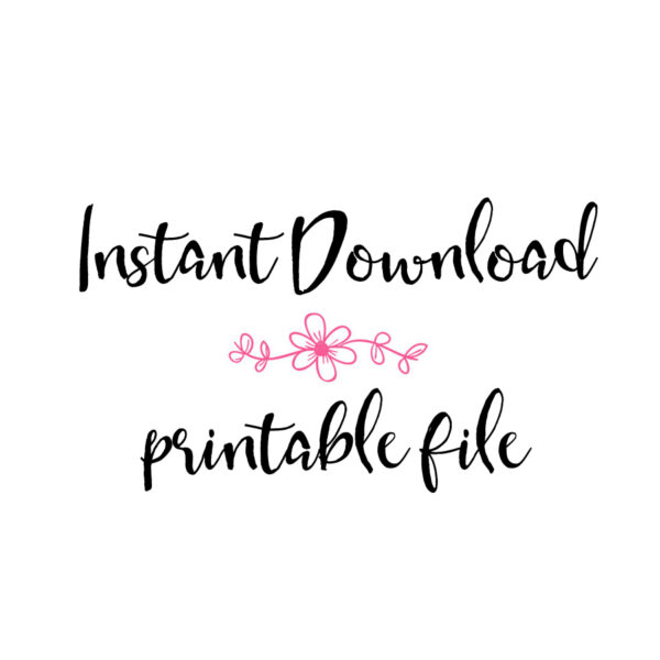 instant download printable