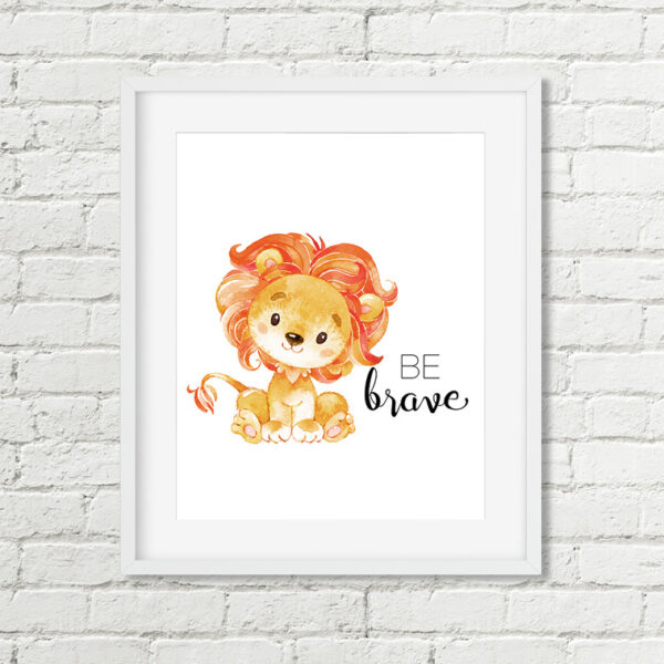Lion Be Brave Printable Wall Art