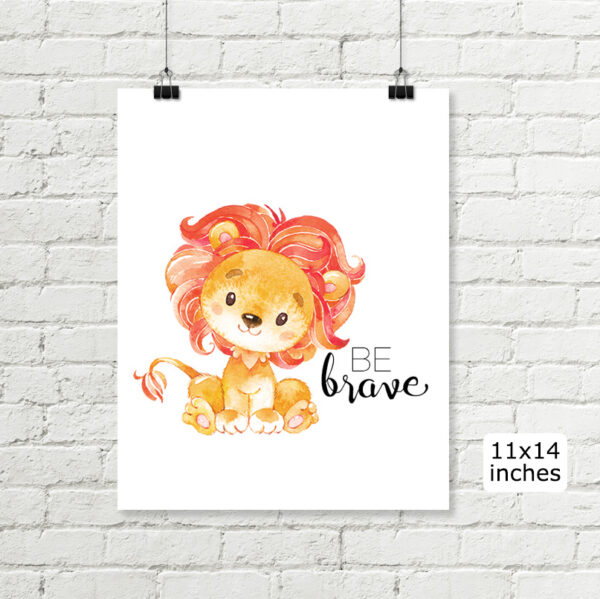 Lion Be Brave Printable Wall Art