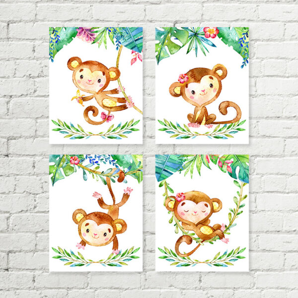 Monkey Printable Nursery Art