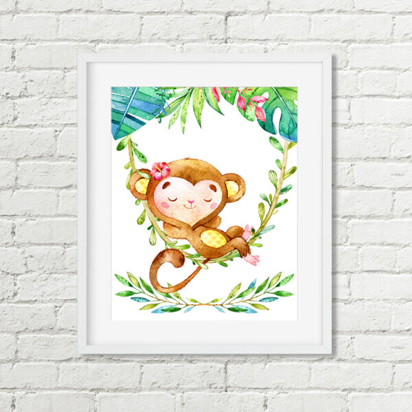 Monkey Printable Nursery Art