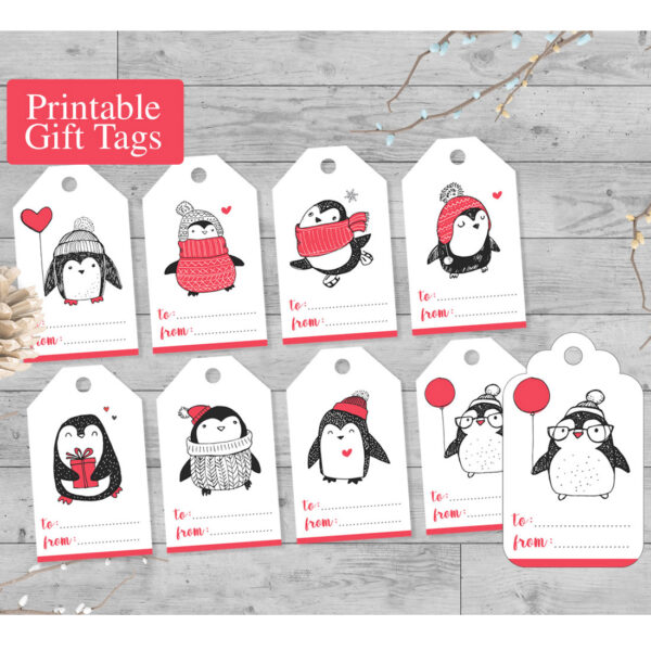 Penguin Printable Gift Tags