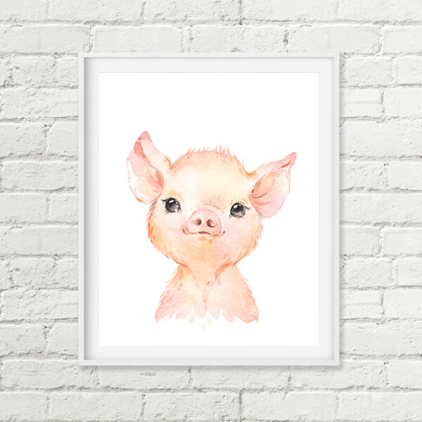 Sweet Piglet Printable Nursery Art,
