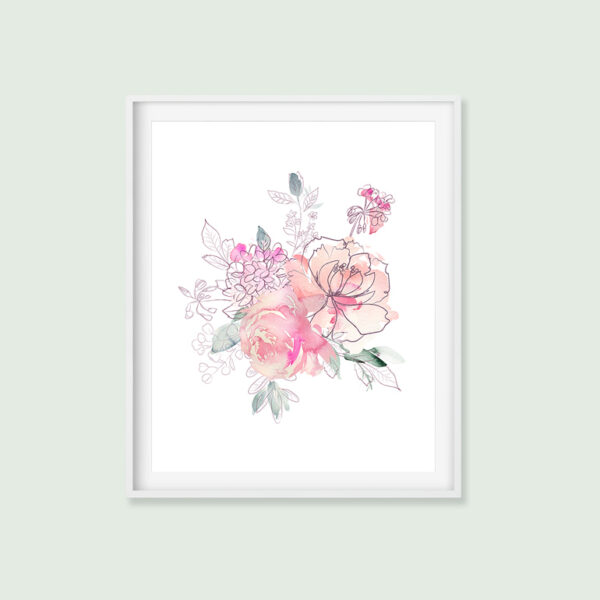 Rose Floral Printable Art