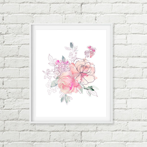 Rose Floral Printable Art
