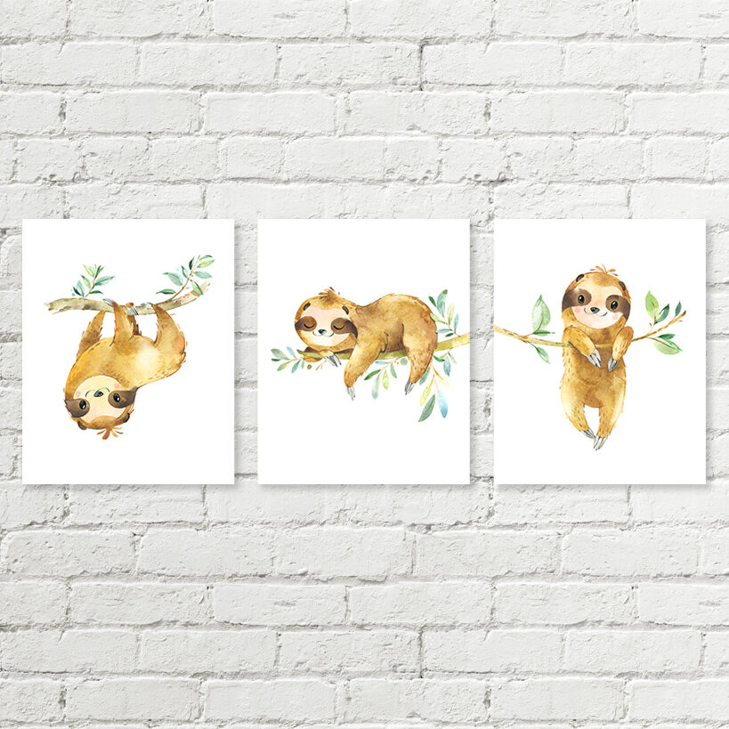 Sleepy Sloth Printable Nursery Art