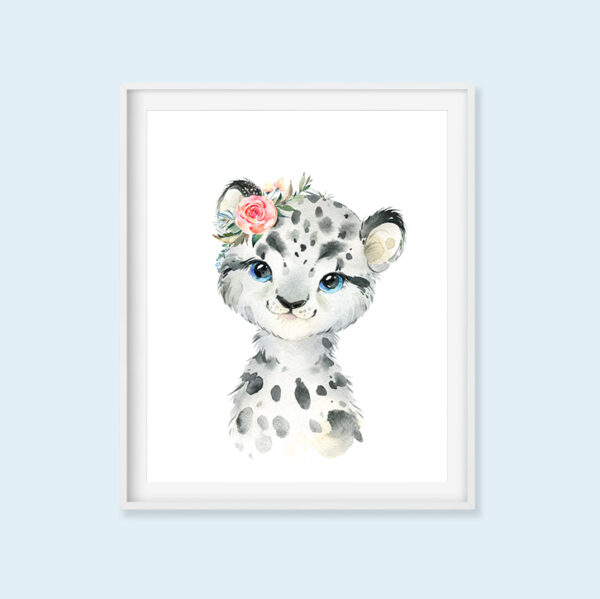 Snow Leopard Printable Nursery Art
