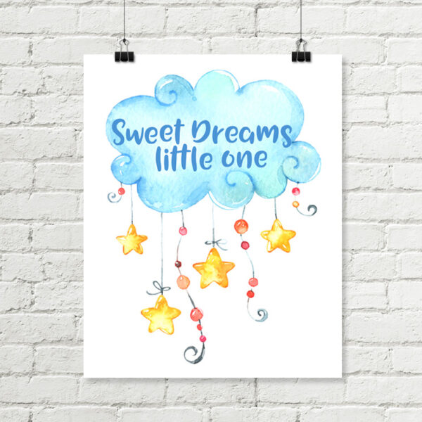 Sweet Dreams Little One Cloud and Stars