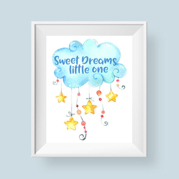 Sweet Dreams Little One Cloud and Stars