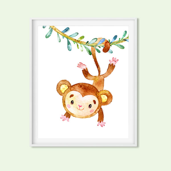 Swinging Monkey Printable Art