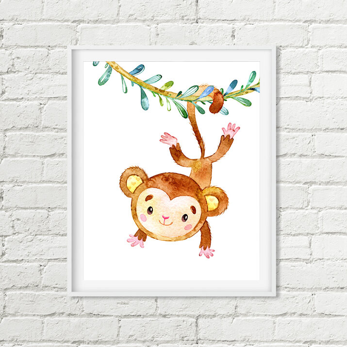 Swinging Monkey Printable Art