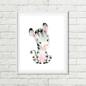 Zebra Printable Art, Safari Jungle Animal Nursery Art Download