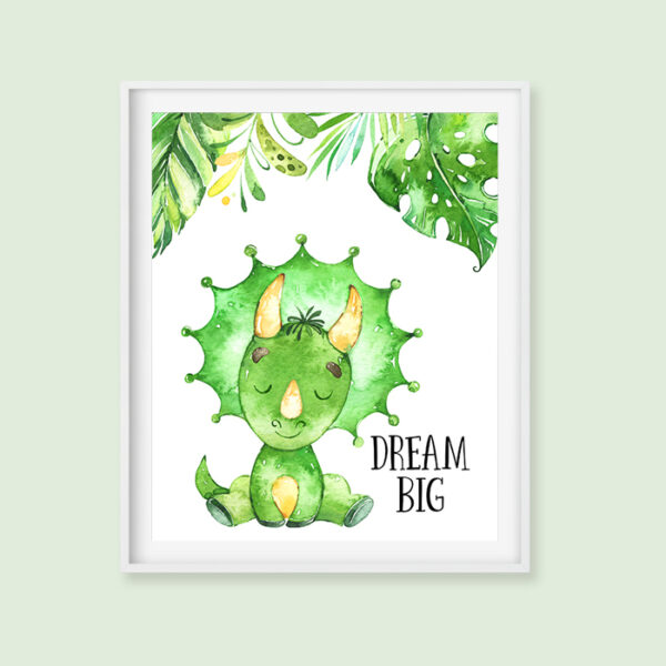 Dinosaur Dream Big Printable Art