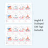 Set of 8 Printable Holiday Gift Tags