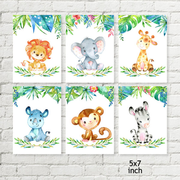 Safari Jungle Animal Printable Nursery Art