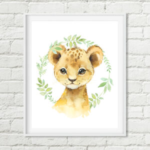 Lion Nursery Art, Safari Printable Art, Africa Jungle Animal Download