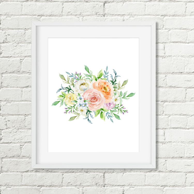 Pastel Flowers Printable Art