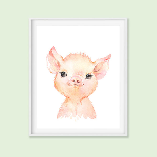 Sweet Piglet Printable Nursery Art