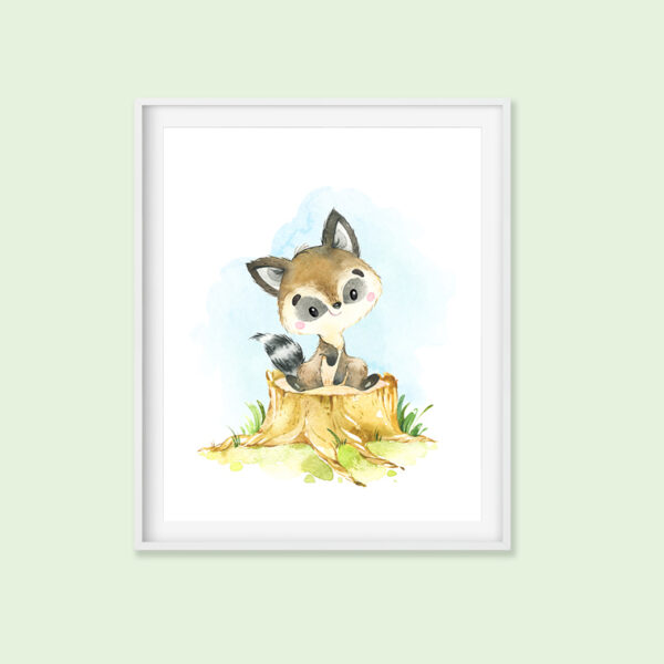 Baby Raccoon Printable Nursery Art