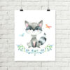 raccoon nursery art