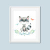 raccoon nursery art