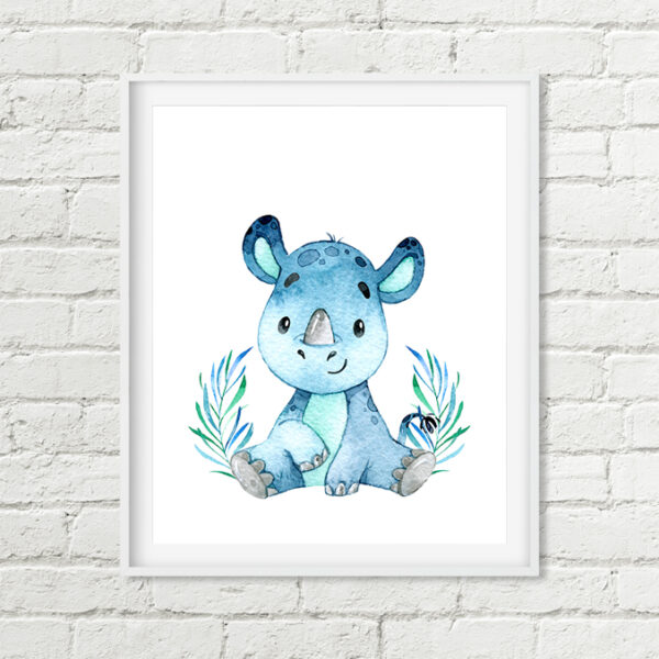 Rhino Printable Nursery Art